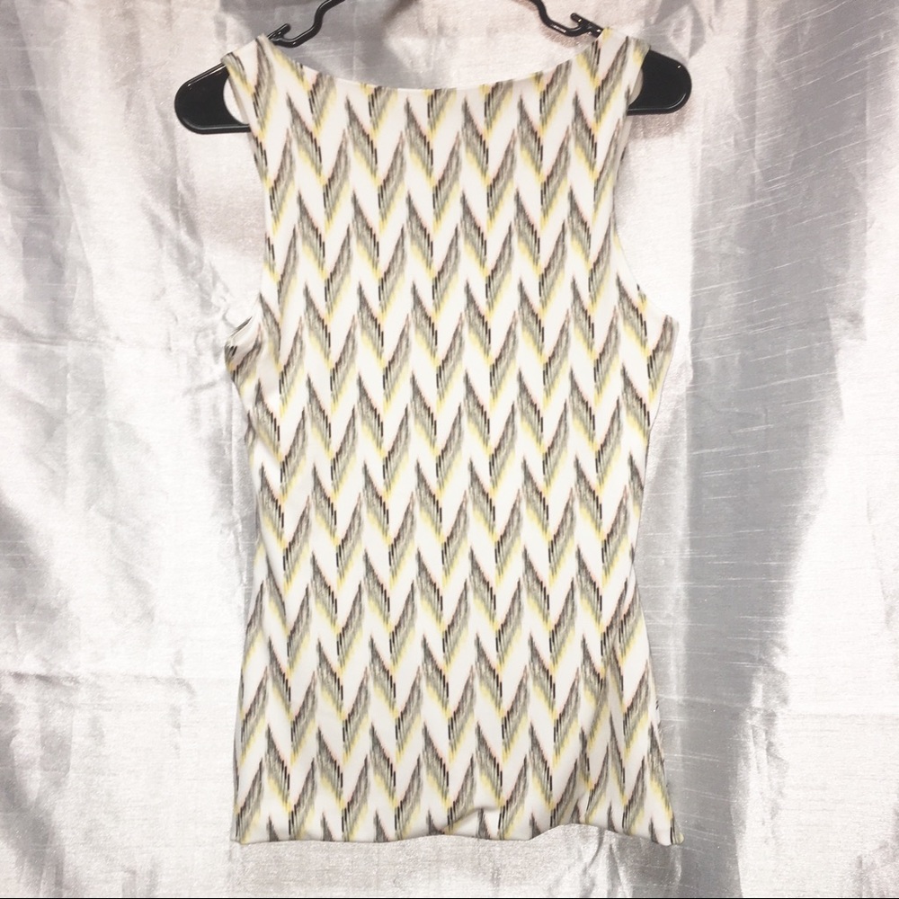 Zigzag Print Shell Top Canary Ecru - image 4